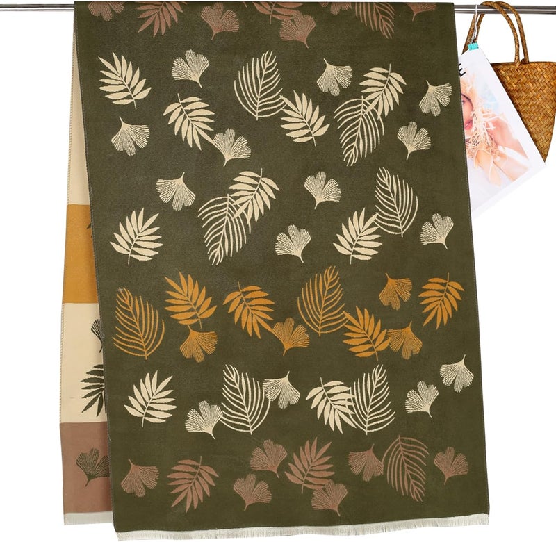 EXTREE Scarfs for Women Pashmina Silky Shawl Wrap for Evening Dressing Blanket Open Front Poncho Cape - Image 4